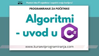 Programiranje za početnike  Uvod u C programski jezik  Lekcija 1  Algoritmi [upl. by Teresita744]