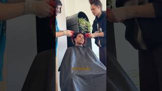 DYING MY COUSINS HAIR RED hairdye vlog curlyhair [upl. by Evvie805]