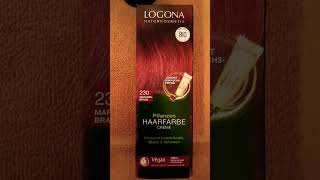 Hab mir wieder meine Haare gefärbt mit Bio Pflanzenhaarfarbe von Logona Naturkosmetik Maronenbraun [upl. by Anij]