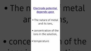 Electrode potential amp cell potential shorts short youtubeshorts ytshorts chemistry study jee [upl. by Ijan]