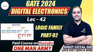 Logic Family Part02  Digital Electronics  GATE 2024  Ankit Goyal  One Man Army [upl. by Girard]