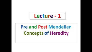 Lecture 1 Genetics [upl. by Irallih]