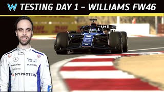 F1 2024 TESTING DAY 1  Bahrain  Williams FW46 [upl. by Leiru]