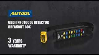 AUTOOL Automotive OBD II Protocol Detector amp Breakout Box [upl. by Efrem]