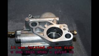 vespa SI CARB sandpapering  FALSE AIR due to distorted carburettor [upl. by Hteazile]