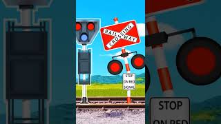 【踏切アニメ】踏切で漫画が感電するアニメーション Railroad Crossing Getting Cartoon Electrocuted Animation Shorts [upl. by Ahsonek]