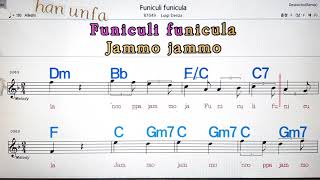 Funiculi FunicularLuigi Denza💋노래방 통기타  코드 큰악보 가라오케 반주💖Karaoke Sheet Music Chord MR [upl. by Ynabla]