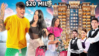 24 HORAS reservando UN HOTEL solo para mi FAMILIA😱💵 [upl. by Jahdiel]