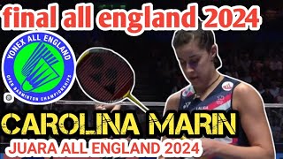 BADMINTON ALL ENGLAND 2024  CAROLINA MARIN VS AKANE YAMAGUCHI [upl. by Aneerhs]