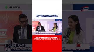 🔴🔵Bazán rechaza hacer mea culpa por votar por Castillo Volvería a hacerlo frente a Fujimori sí [upl. by Coyle501]