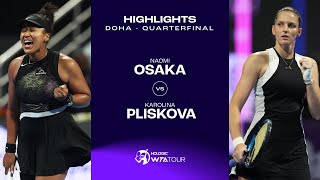 Naomi Osaka vs Karolina Pliskova  2024 Doha Quarterfinal  WTA Match Highlights [upl. by Mailli]