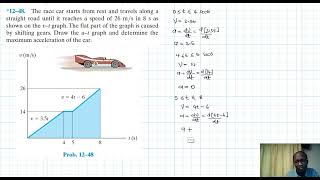 12–48 Kinematics of a Particle Chapter 12 Hibbeler Dynamics Benam Academy [upl. by Aridaj947]