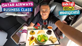 Qatar Airways Business Class from Kochi  Doha  Abu Dhabi  Airbus A330 Flying Experience [upl. by Muns]