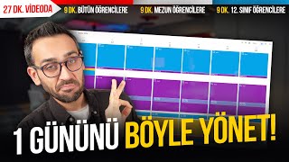 YKS Sürecinde 1 Gününü Böyle Yönet ✅ Verimliliğini Arttıracak Ücretsiz Uygulama 🤙 [upl. by Nicol]