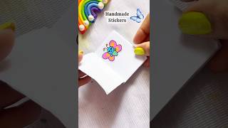 Handmade butterfly 🦋 stickers satisfying shorts satisfying craftideas [upl. by Orimisac]