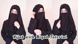 Hijab With Niqab Tutorial  Full Coverage Niqab Style  Hijab style  zainab [upl. by Dallman]