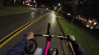 Riding C100 Through NOTRE DAME at NIGHT Wheelies [upl. by Esli]