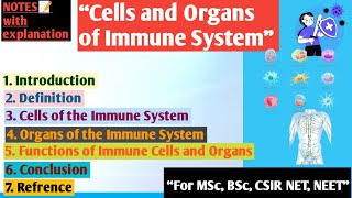 Cells and Organs of Immune System  cells of immune system  organs of immune system [upl. by Burkhart]