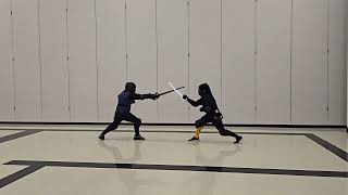 HEMA  Tanner vs James DussackSidesword Sparring [upl. by Yuh]