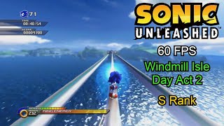 Sonic Unleashed  Windmill Isle Day Act 2 60 FPS Boost  S Rank [upl. by Hoon]