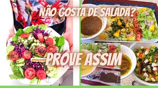 Salada Saudável 3 receitas de saladas diferentes com molhos que vão te ajudar na dieta [upl. by Bidle]