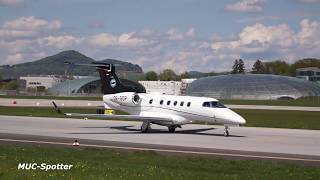 Private Jet Compilation Takeoff amp Landing at Munich and Salzburg Airport Learjet Gulfstream [upl. by Ainsley]