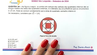 FUNDATEC  Área dos quadrados inscritos  SEMAE São Leopoldo [upl. by Westphal]