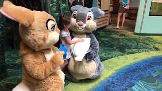 Meeting Thumper and Miss Bunny at Animal Kingdom [upl. by Malvina]