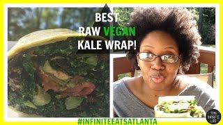 BEST RAW VEGAN KALE WRAP Tassilis Raw Reality [upl. by Ila]