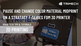 Pause and Change Color Material Midprint on the Stratasys Fseries FDM Printer web [upl. by Valenta473]