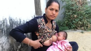 Breastfeeding Vlogs New 2024 Indian Latest Desi  Vinita Bhabi [upl. by Enrique523]