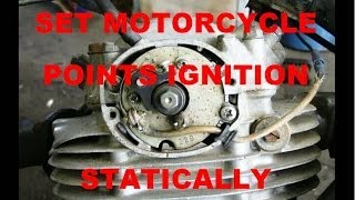 How to set a Motorcycle Points Ignition Statically [upl. by Latsyrd]