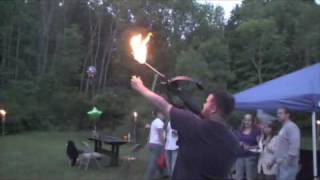 Lighting a Bonfire Using a Flaming Arrow from a Crossbow [upl. by Maurizio]