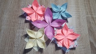 Einfache Origami Blume faltenWasserlilieHow to make an Origami Water Lily [upl. by Lorac]