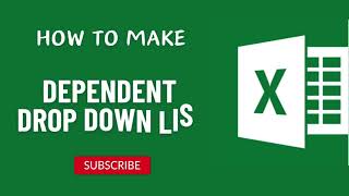 Dependent DropDown List in MS Excel excel [upl. by Gerk]