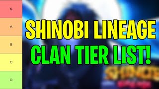 New Shinobi Lineage Tier List 2024  All Clans Ranked From Best To Worst [upl. by Tnahsin]