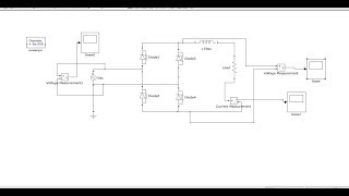 Fullwave rectifier with Inductor filter Matlab Simulation [upl. by Eppie]