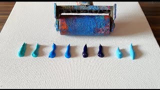 Easy Abstract Painting For Beginners Satisfying DemoUsing Rubber BrayerDaily Art TherapyDay 065 [upl. by Hersh]