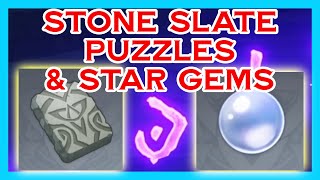 How to Do STONE SLATE PUZZLES and Star Shaped Gems in Tsurumi Island Genshin Impact 22 [upl. by Hudnut548]