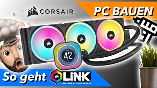 Alles über die neue CORSAIR H150i LCD amp wie iCUE LINK funktioniert  Unboxing Test Review [upl. by Acinoryt]