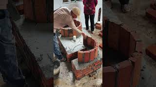 Rural wood stove brick installation process goodtools smartwork [upl. by Stronski]