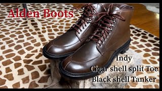 Alden Boots 4 projects at once 2 pairs of Indy cigar Shell Split Toe and Black Shell Tanker [upl. by Kerwinn387]