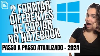 Como Copiar no Notebook [upl. by Ynafets]