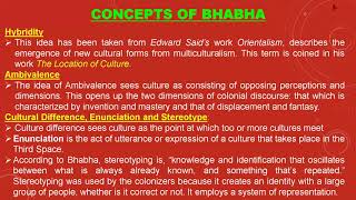 Postcolonialist Homi Bhabha and and his Concepts Hybridity Ambivalence Third Space etc [upl. by Enail]