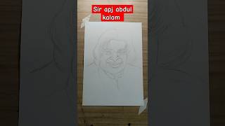 Sir apj abdul kalam freehand outline drawing 🇮🇳❣️ [upl. by Tatiania]