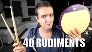 All 40 Rudiments  Daily Drum Lesson [upl. by Adalheid]