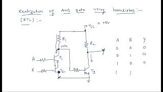 AND gate  Realization using Diode and transistor  PDC  Lec95 [upl. by Eimmak]