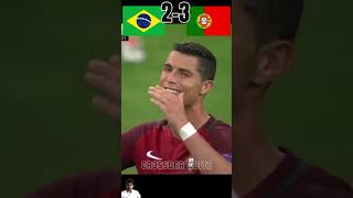 Brazil 🇧🇷 X Portugal 🇵🇹 palente highlights football ronaldovsneymar worldcup jrneymar cr7 [upl. by Odnam]