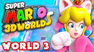 Super Mario 3D World  World 3 100 Nintendo Wii U Gameplay Walkthrough [upl. by Eirollam]