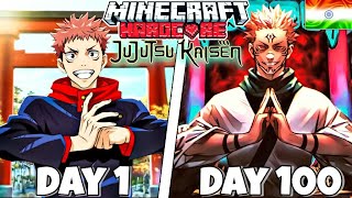 I Survived 100 Days In JUJUTSU KAISEN In Minecraft HardcoreHINDI Part1 [upl. by Hiltner987]